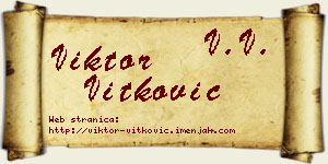 Viktor Vitković vizit kartica